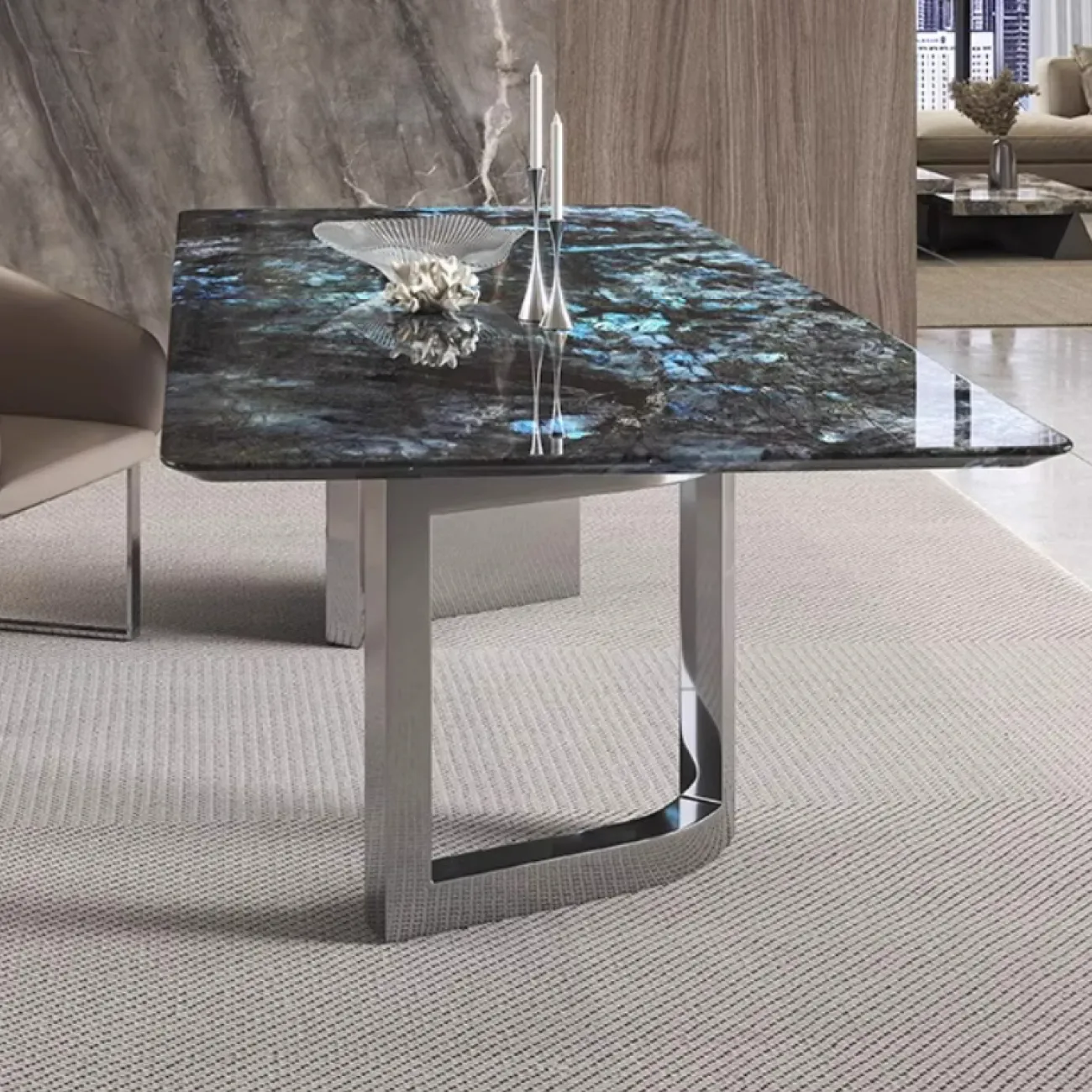 Роскошный обеденный стол AOSAI из мрамора OS39141-32