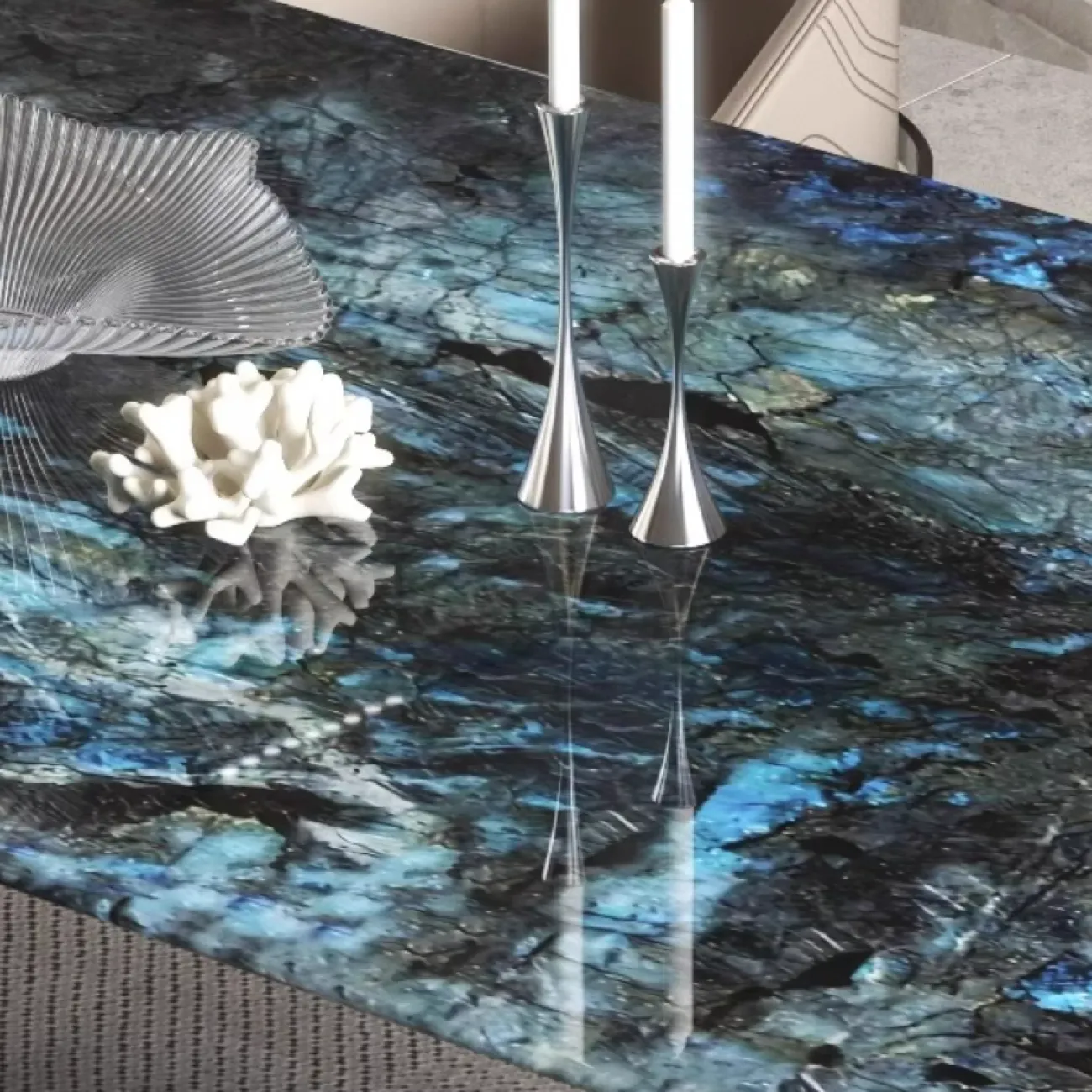 Роскошный обеденный стол AOSAI из мрамора OS39141-32