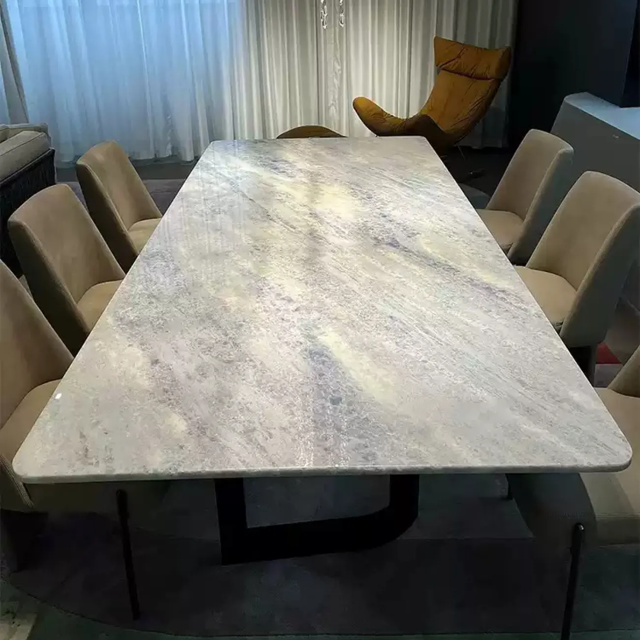 Роскошный обеденный стол AOSAI из мрамора OS39145-32 Роскошный обеденный стол AOSAI из мрамора OS39145-32