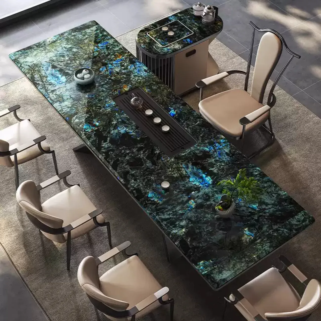 Роскошный чайный стол AOSAI из мрамора OS39147-32