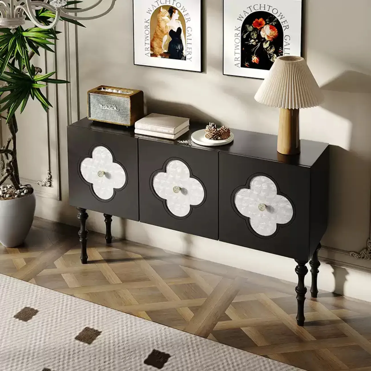 Элегантный сервант Linko из дерева с натуральным перламутром SV39149-32 Элегантный сервант Linko из дерева с натуральным перламутром SV39149-32