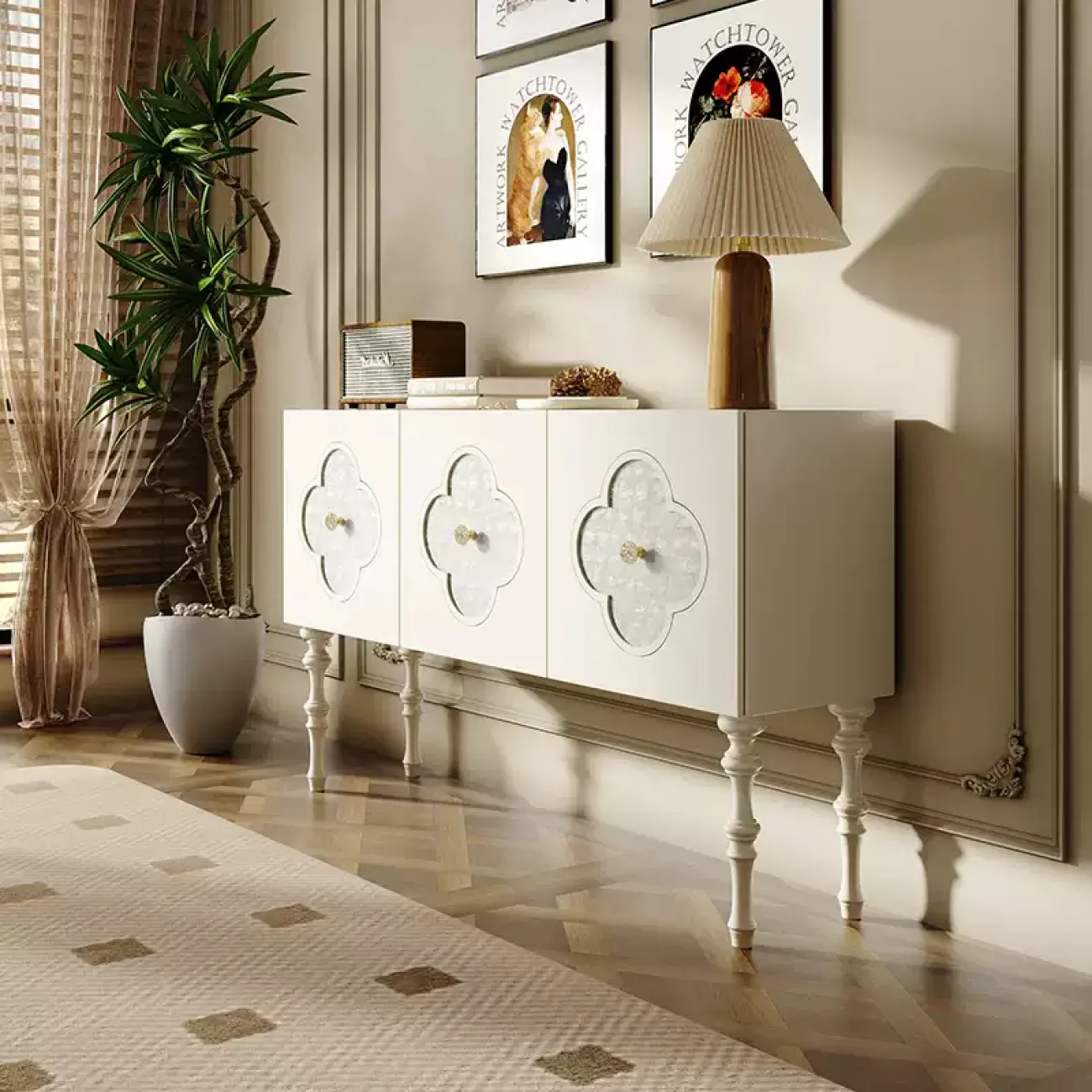 Элегантный сервант Linko из дерева с натуральным перламутром SV39149-32 Элегантный сервант Linko из дерева с натуральным перламутром SV39149-32