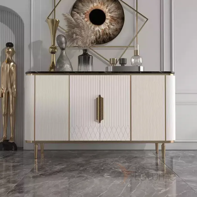 Современный комод Linko из дерева и мрамора KD39150-32