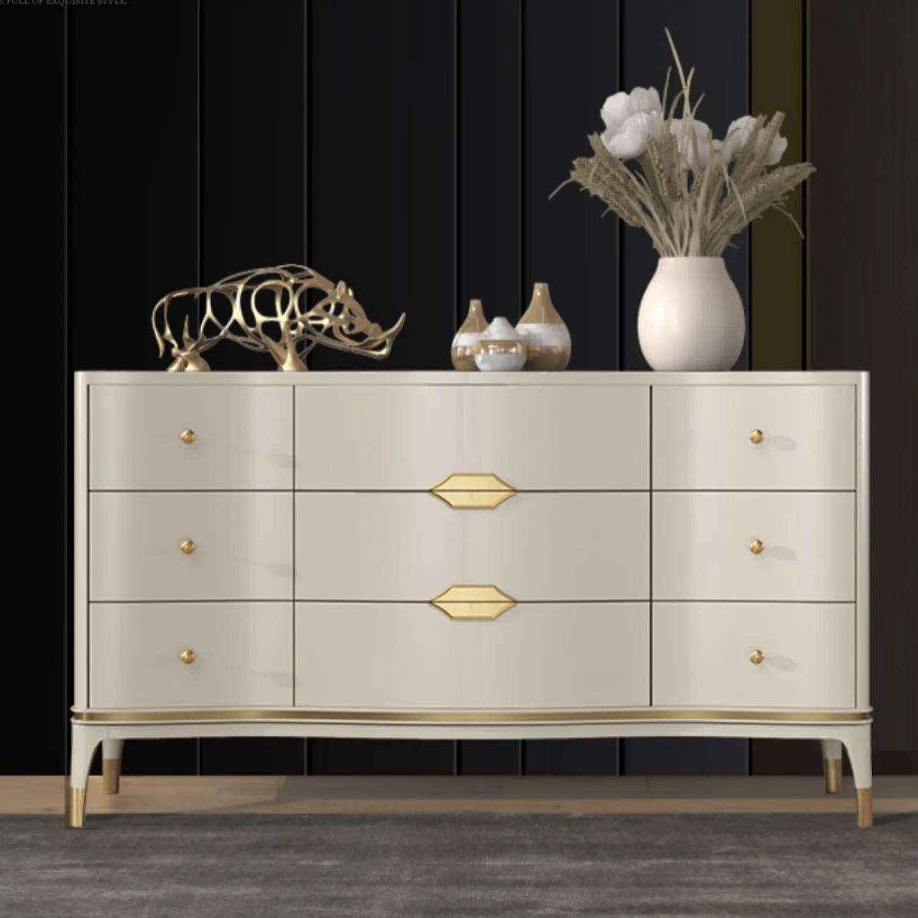 Современный комод Linko из дерева KD39153-32