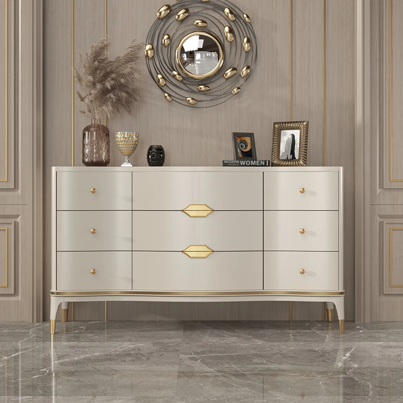 Современный комод Linko из дерева KD39153-32