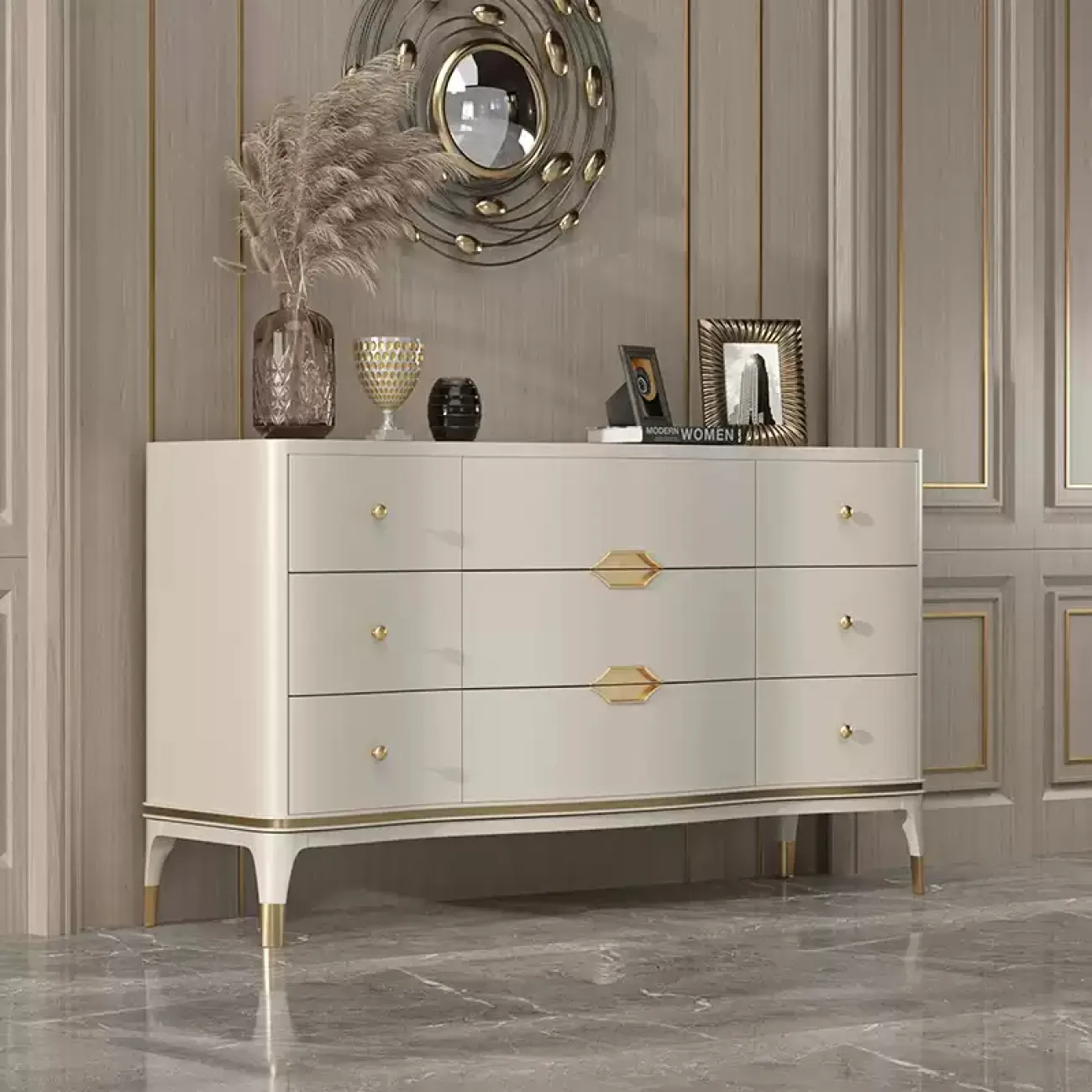 Современный комод Linko из дерева KD39153-32