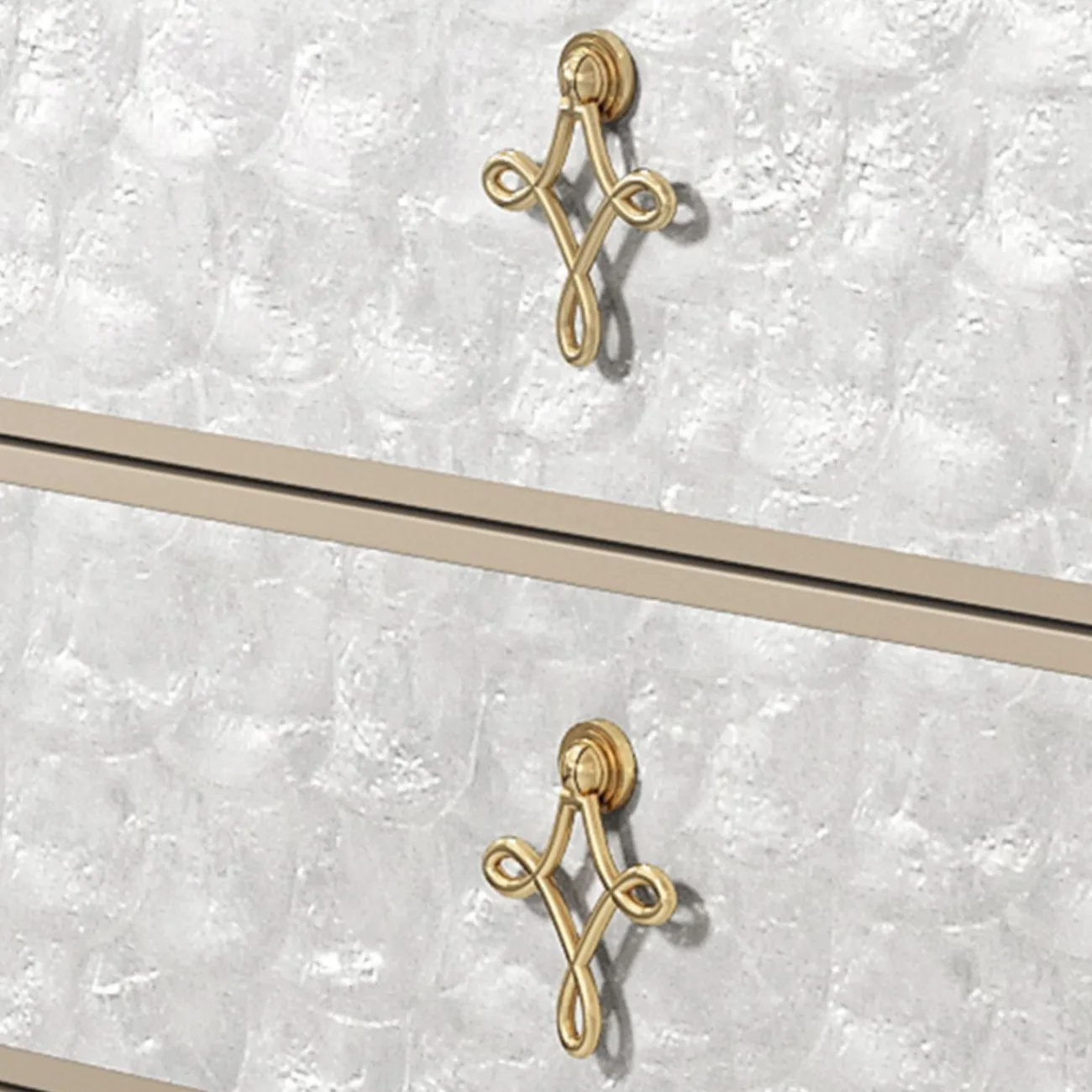 Элегантная прикроватная тумба Linko из дерева с натуральным перламутром PT39156-32