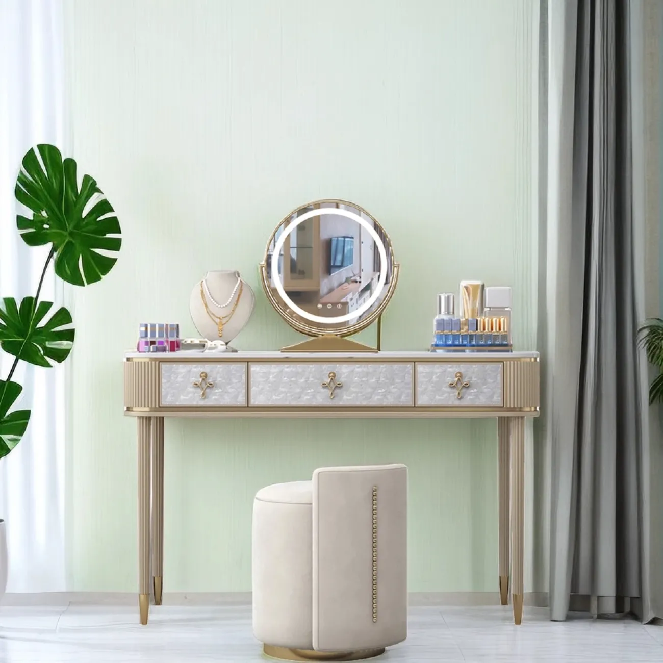 Элегантный туалетный столик Linko с зеркалом TS39157-32