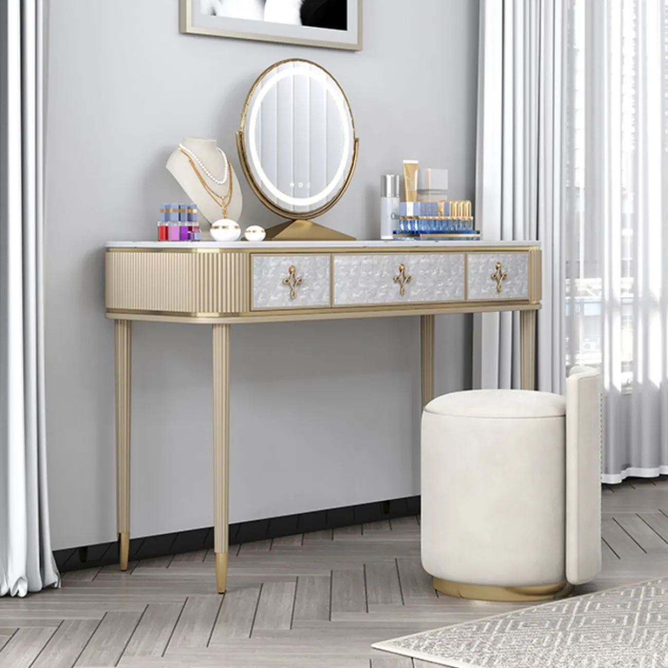 Элегантный туалетный столик Linko с зеркалом TS39157-32