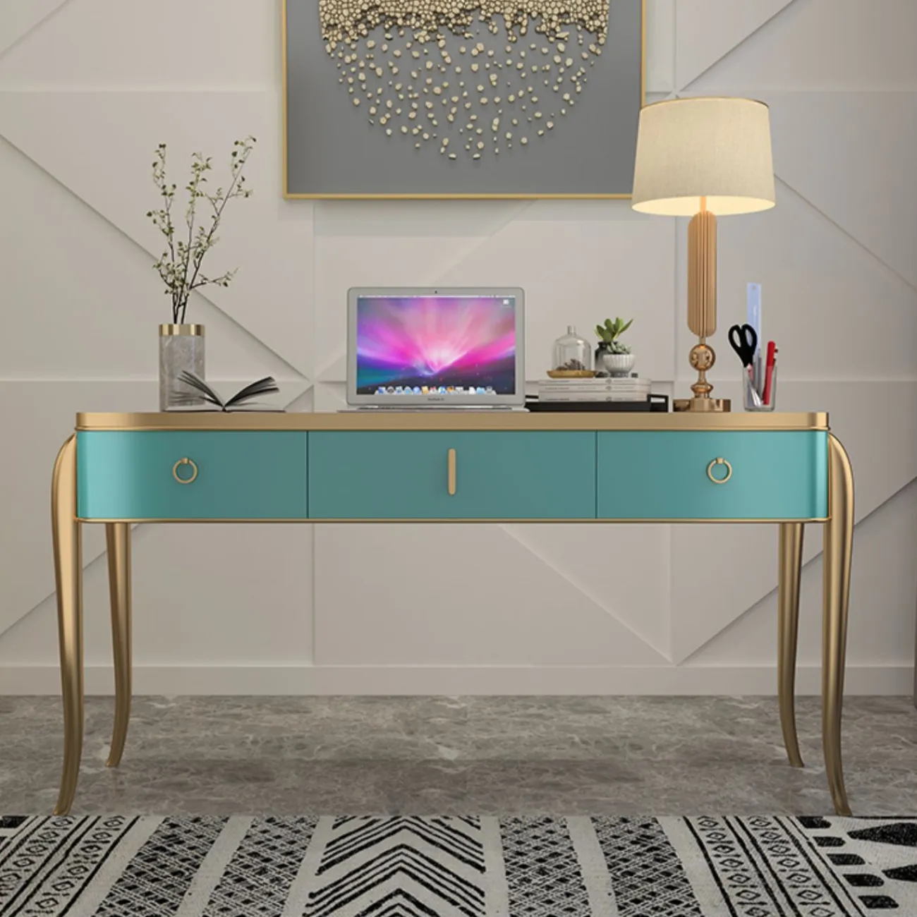 Удобный письменный стол Linko из дерева и стали PS39162-32