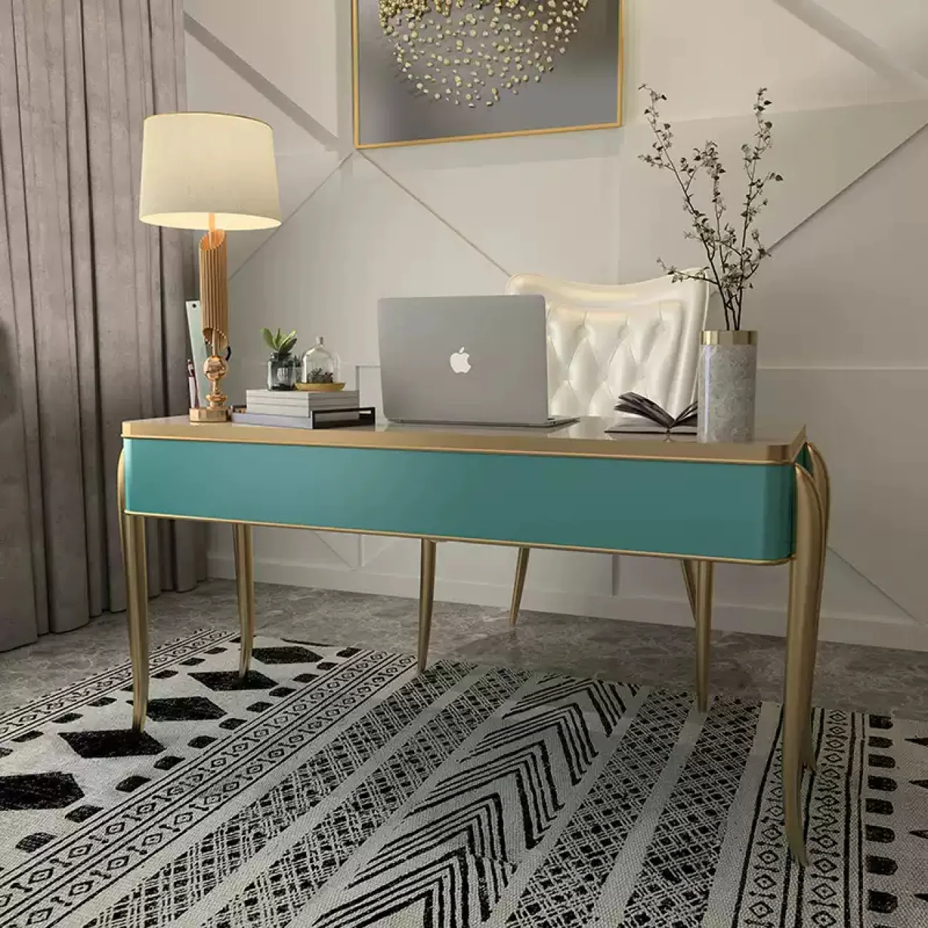 Удобный письменный стол Linko из дерева и стали PS39162-32