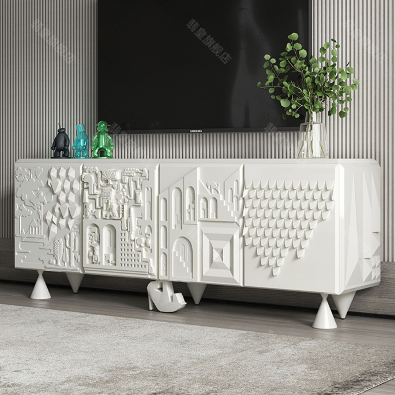 Резной сервант Linko из дерева SV39166-32