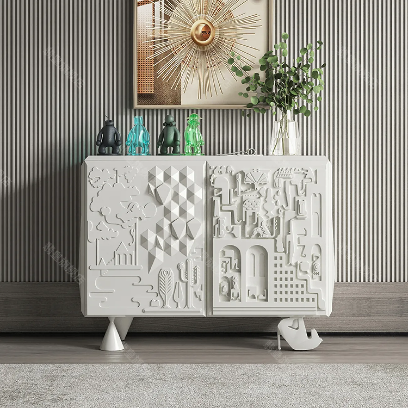 Резной сервант Linko из дерева SV39166-32 Резной сервант Linko из дерева SV39166-32