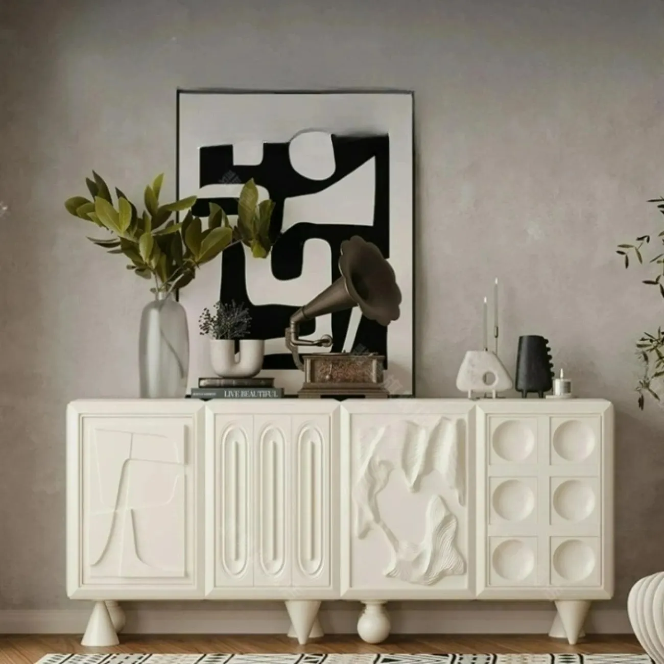 Резной комод Linko из дерева KD39167-32