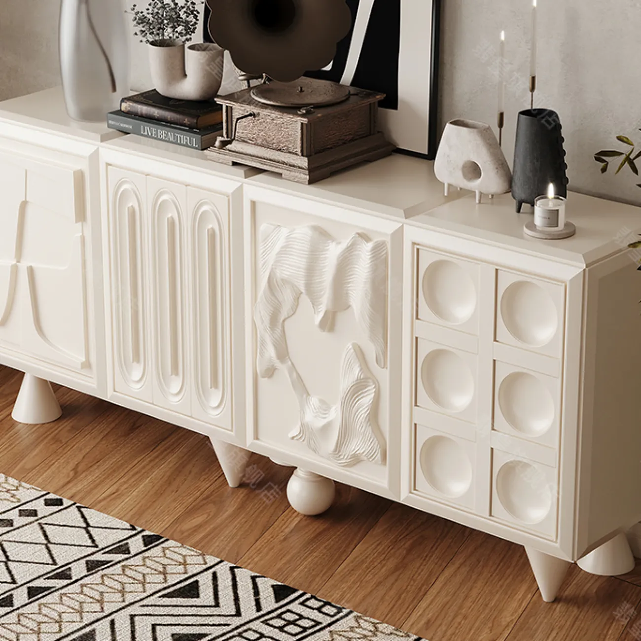 Резной комод Linko из дерева KD39167-32