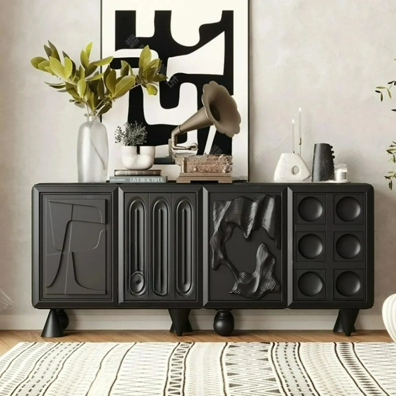 Резной комод Linko из дерева KD39167-32