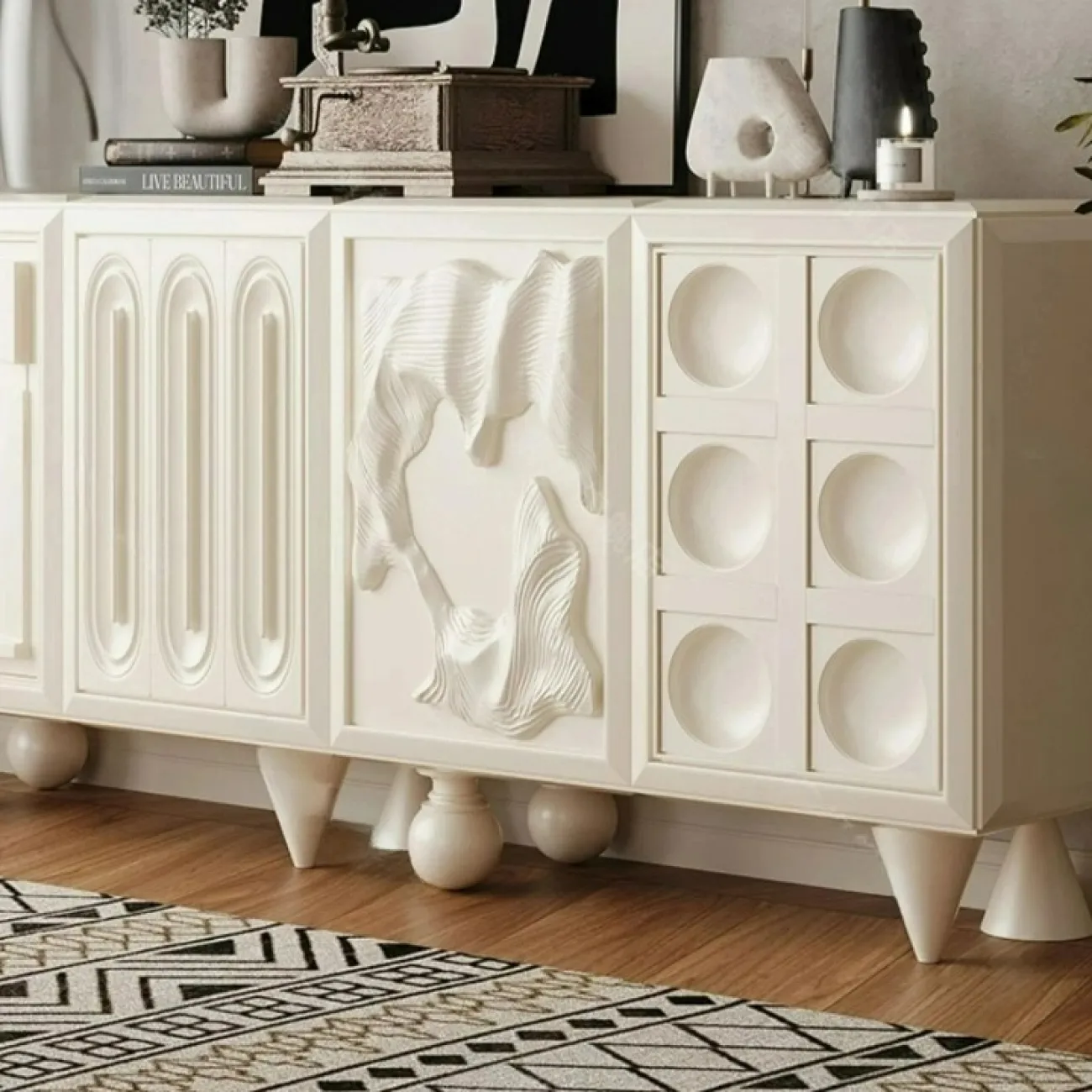 Резной комод Linko из дерева KD39167-32