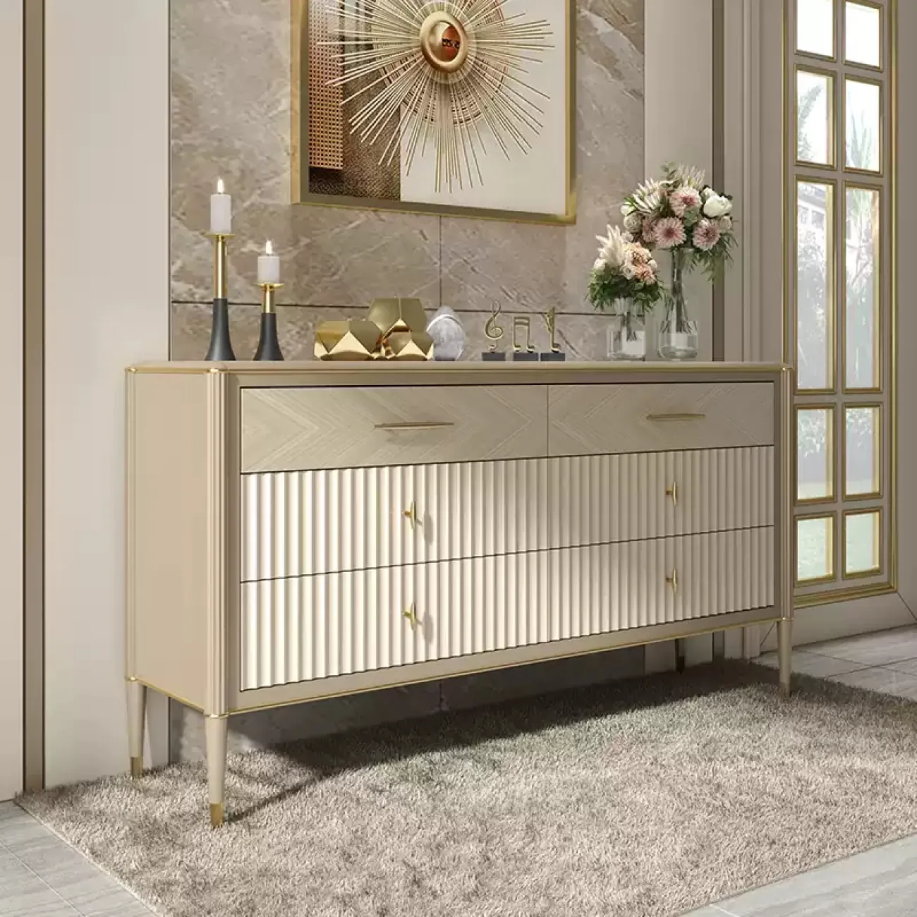 Элегантный комод Linko из дерева KD39168-32