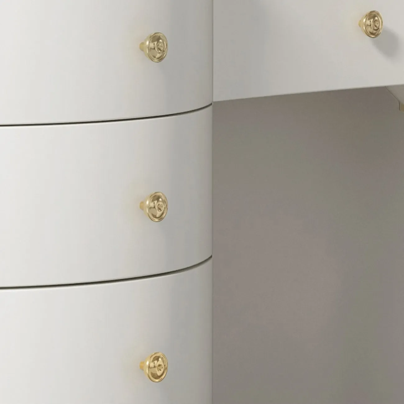 Элегантный туалетный столик Linko с зеркалом и мраморной столешницей TS39170-32