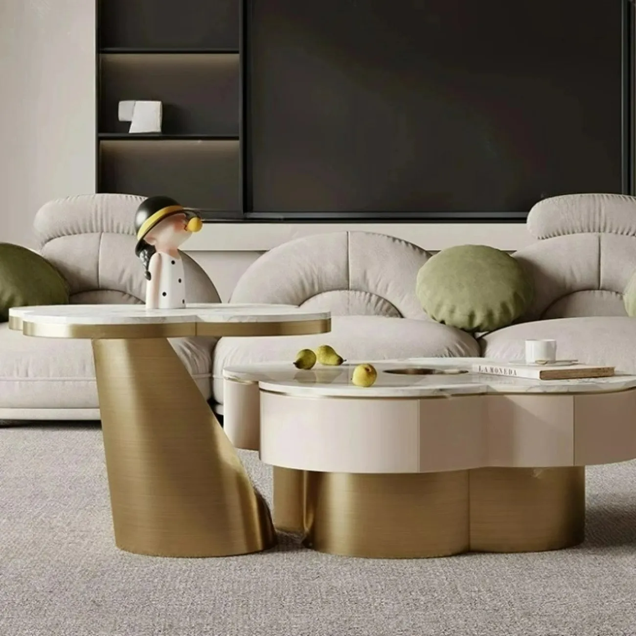 Стильные журнальные столики Yuhao со столешницей из мрамора JS39174-32