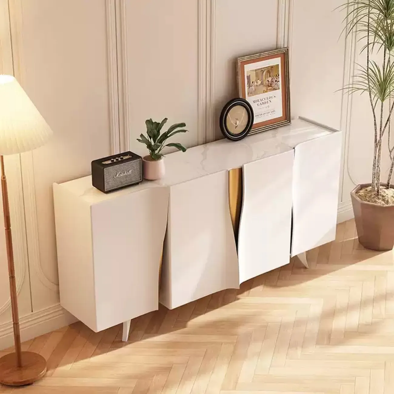 Элегантный комод Xenophont от Linko с мраморной столешницей KD39175-32