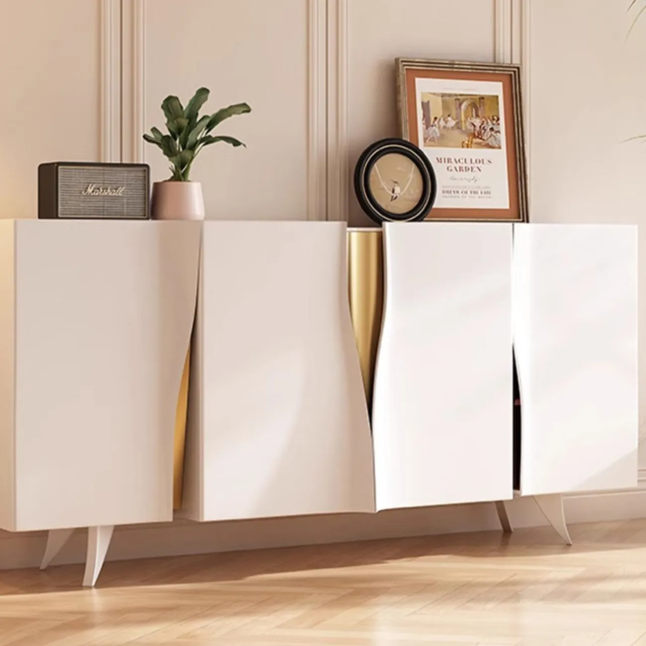 Элегантный комод Xenophont от Linko с мраморной столешницей KD39175-32