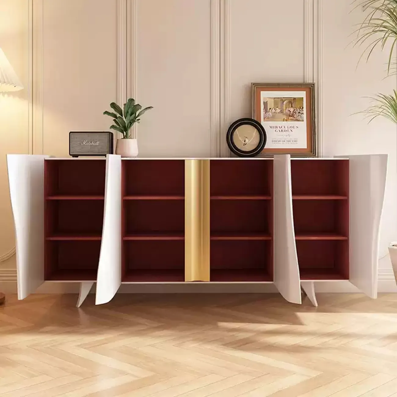 Элегантный комод Xenophont от Linko с мраморной столешницей KD39175-32