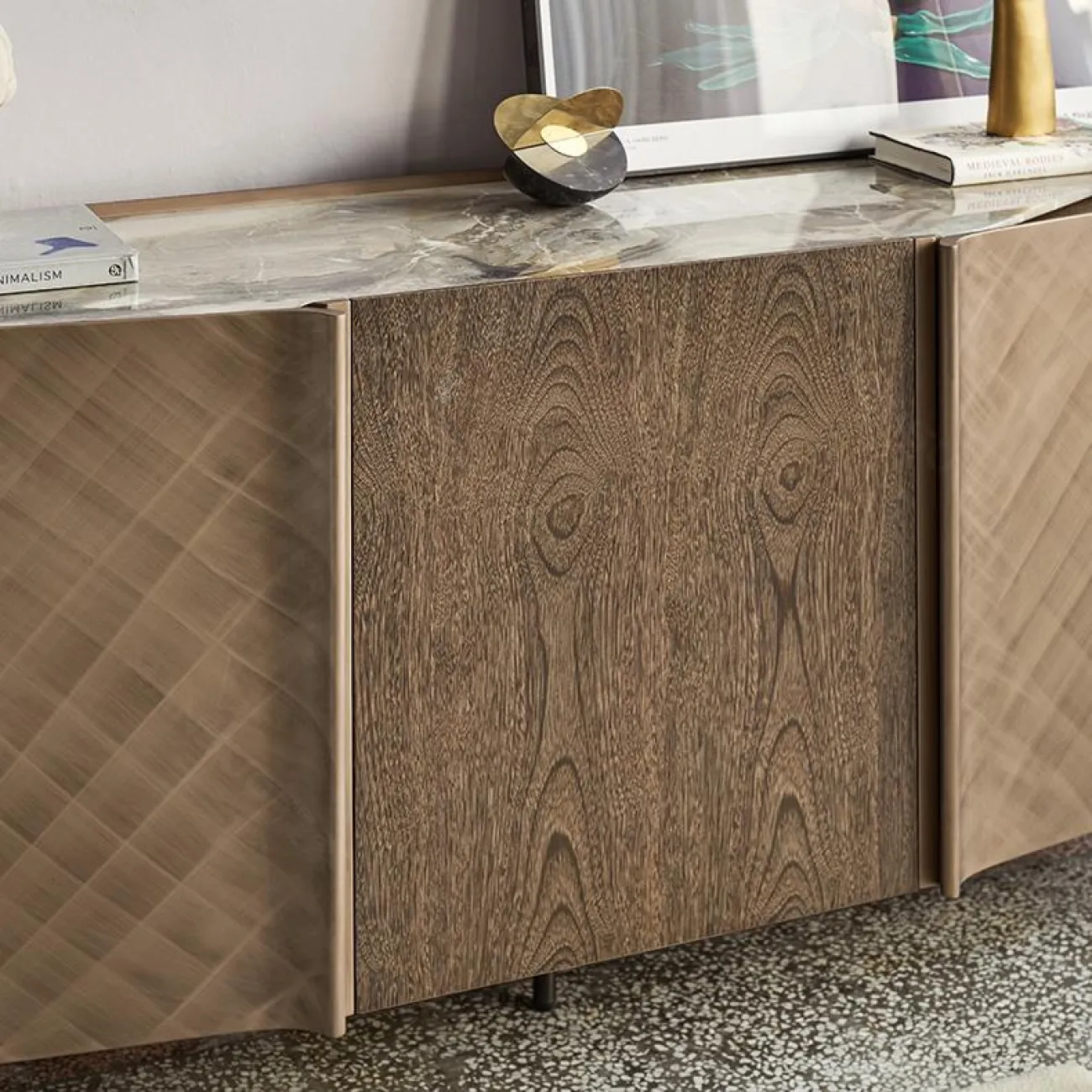 Элегантный комод Linko с мраморной столешницей KD39177-32