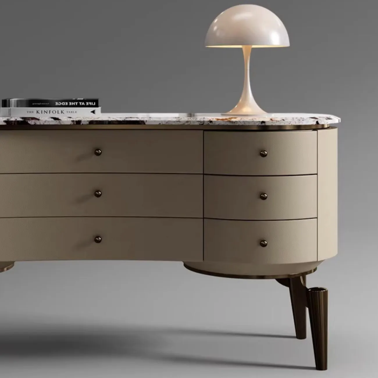 Элегантный комод Linko с мраморной столешницей KD39178-32