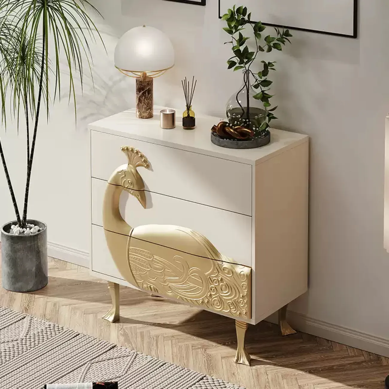 Роскошный комод "Павлин" Linko из дерева KD39179-32 Роскошный комод "Павлин" Linko из дерева KD39179-32