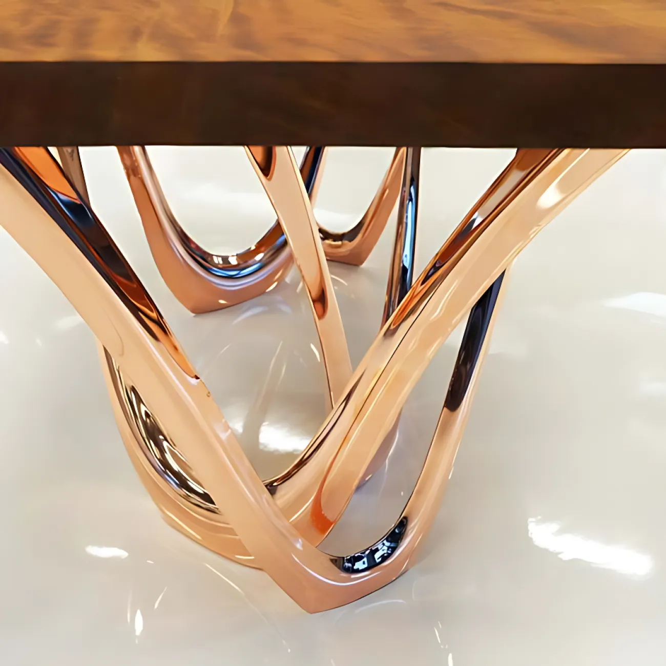 Эксклюзивный обеденный стол Degas столешница из мрамора и разных видов дерева OS39200-32