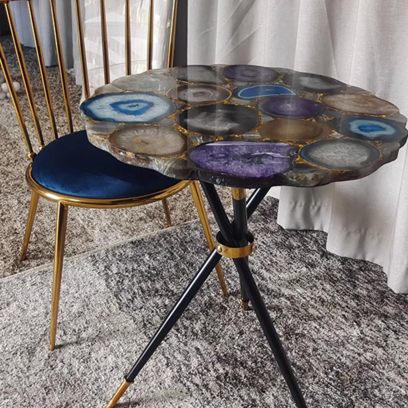 Роскошный журнальный столик Mutto из агата JS39207-32