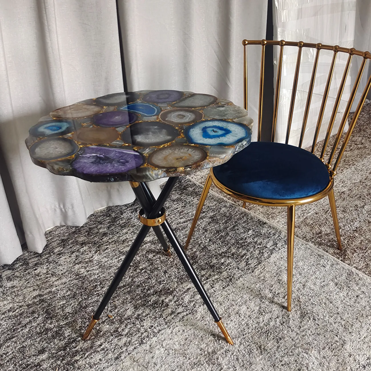 Роскошный журнальный столик Mutto из агата JS39207-32