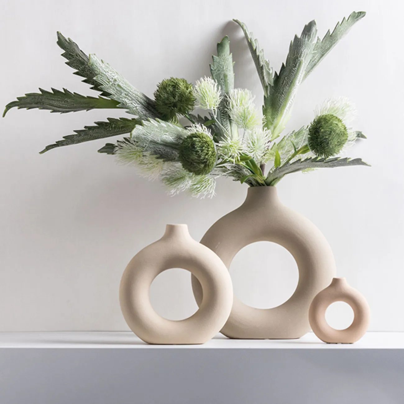 Лаконичная настольная декоративная ваза Dunni из керамики VZ39216-32