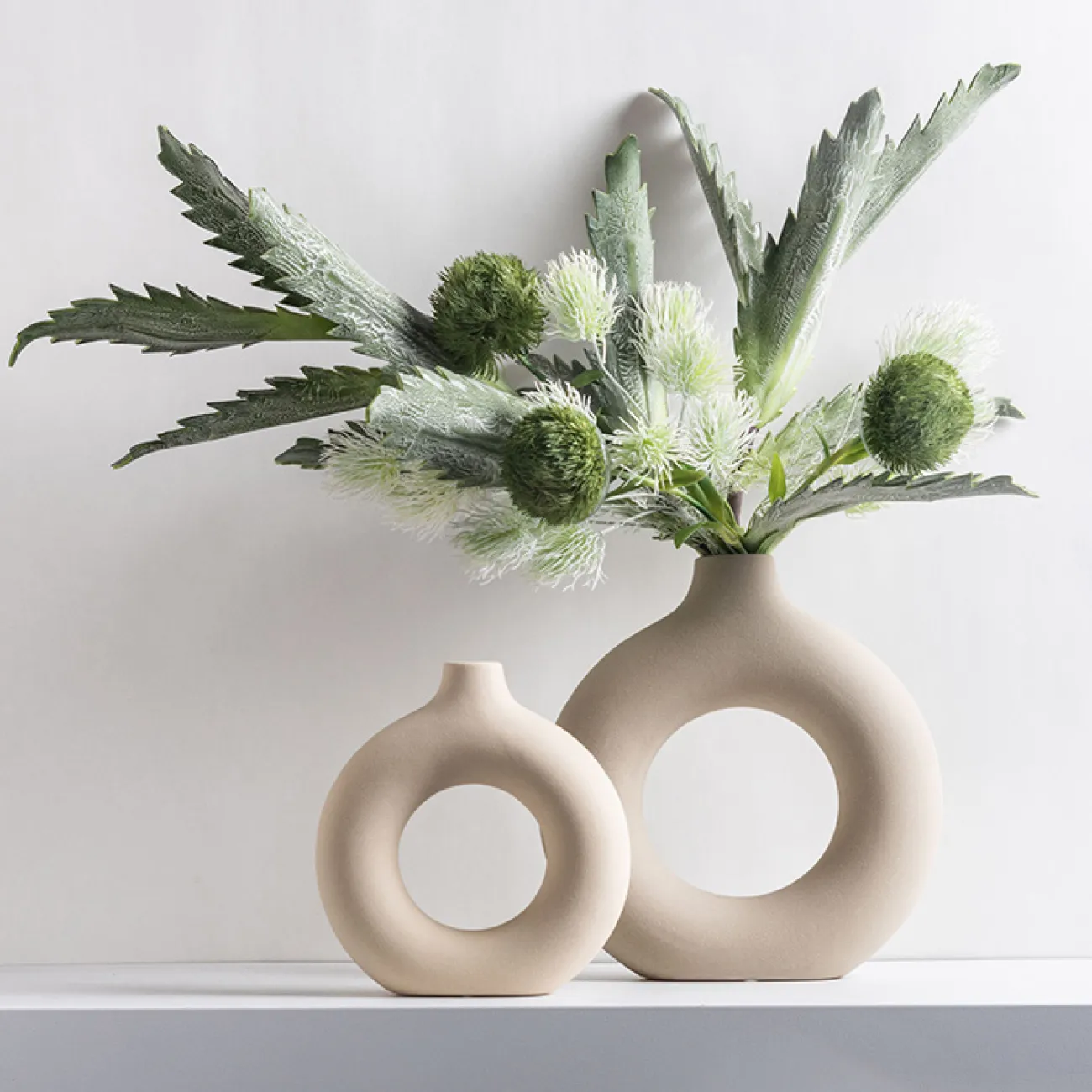 Лаконичная настольная декоративная ваза Dunni из керамики VZ39216-32