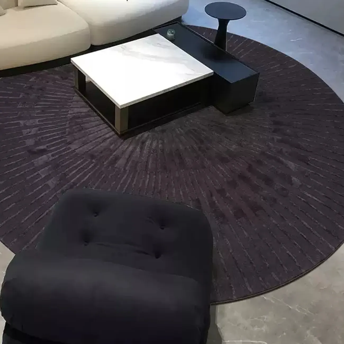 Круглый шерстяной ковёр ART Design ручной работы KV39217-32