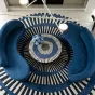 Круглый ковёр ART Design ручной работы из шерсти и мононити KV39219-32