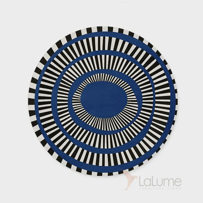 Круглый ковёр ART Design ручной работы из шерсти и мононити KV39219-32