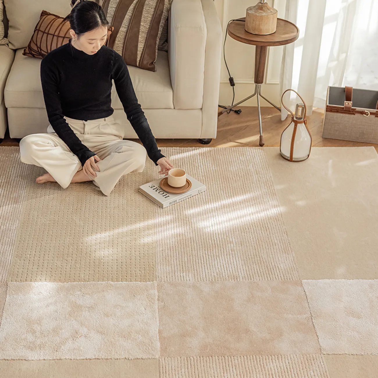 Роскошный ковёр ART Design ручной работы из шерсти и шёлка KV39220-32