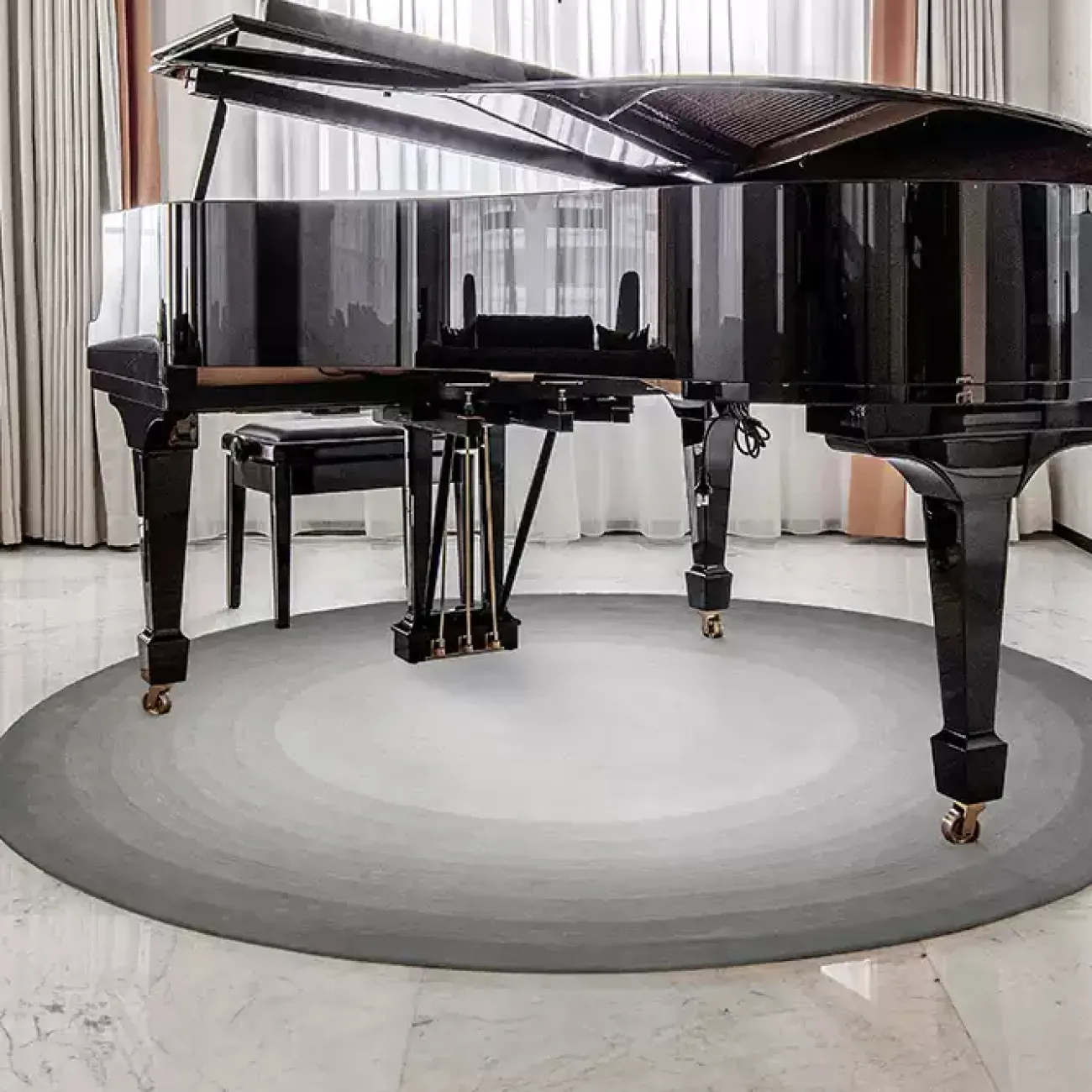 Практичный ковёр  ART Design ручной работы из шерсти или мононити KV39224-32