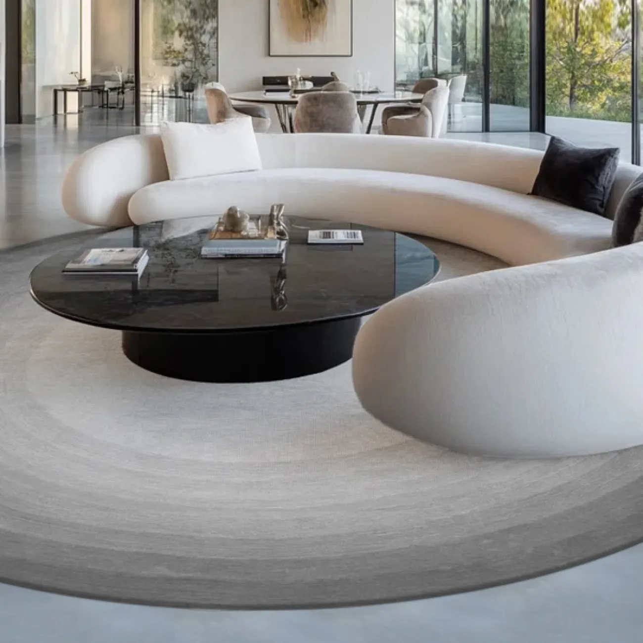 Практичный ковёр  ART Design ручной работы из шерсти или мононити KV39224-32