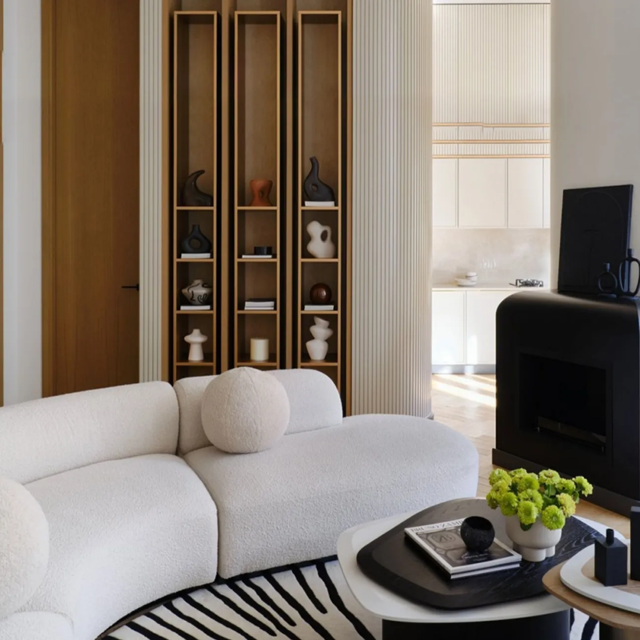 Практичный ковёр  ART Design ручной работы из шерсти или мононити KV39225-32