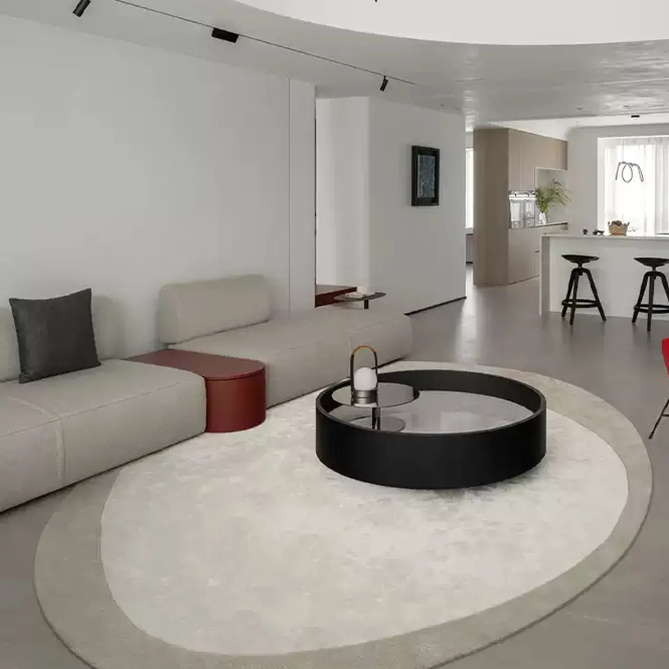 Практичный ковёр ART Design ручной работы из шерсти или мононити KV39226-32