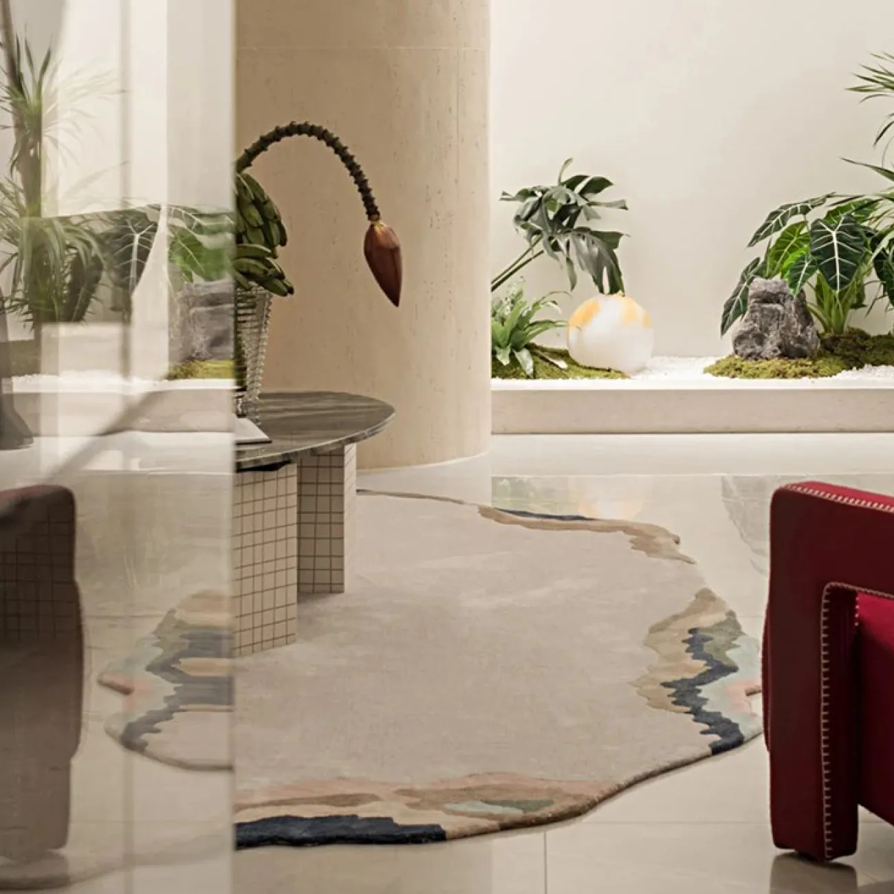 Практичный ковёр ART Design ручной работы из мононити KV39227-32