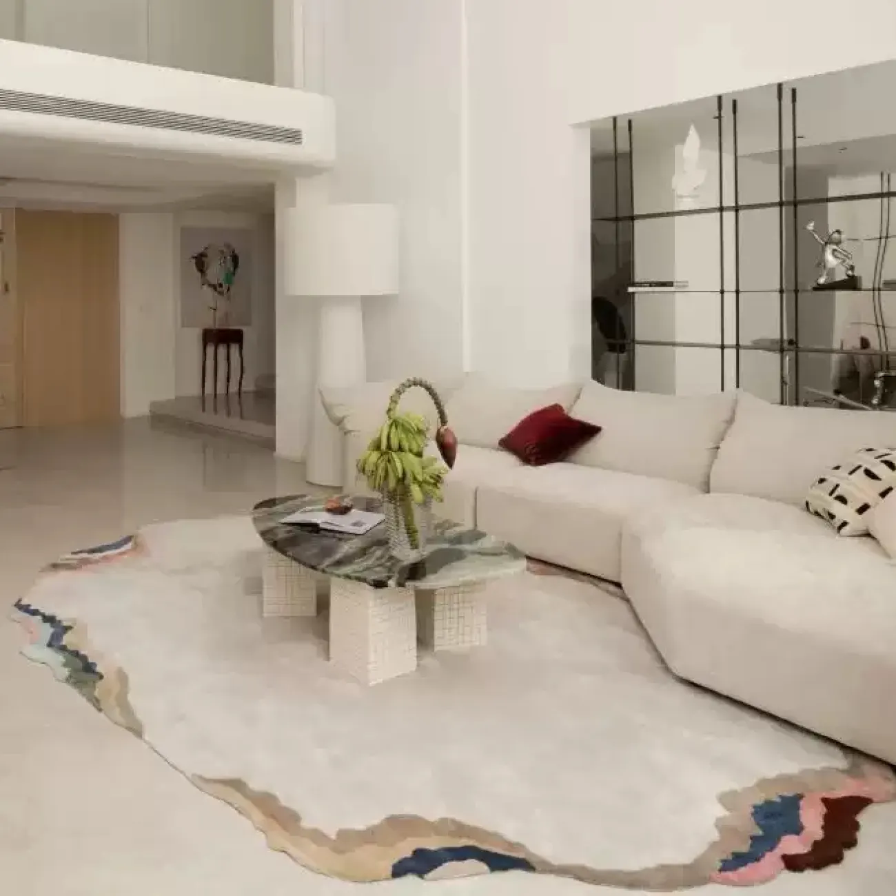 Практичный ковёр ART Design ручной работы из мононити KV39227-32