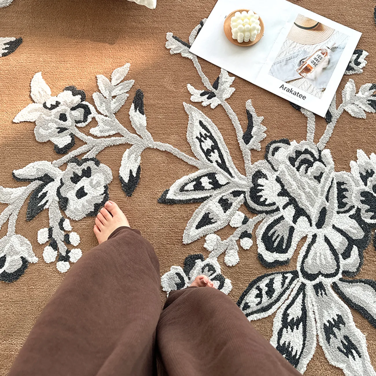 Красивый ковёр ART Design с цветочным узором KV39229-32 Красивый ковёр ART Design с цветочным узором KV39229-32