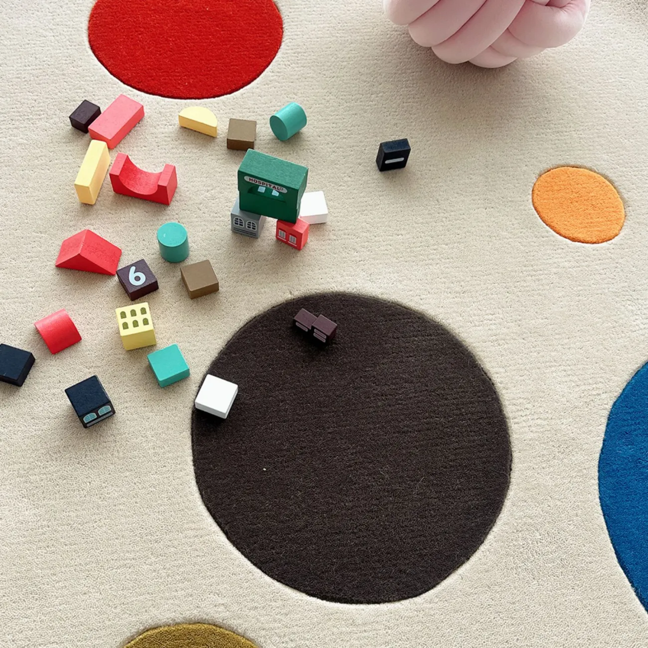 Круглый ковёр  ART Design ручной работы из шерсти KV39230-32