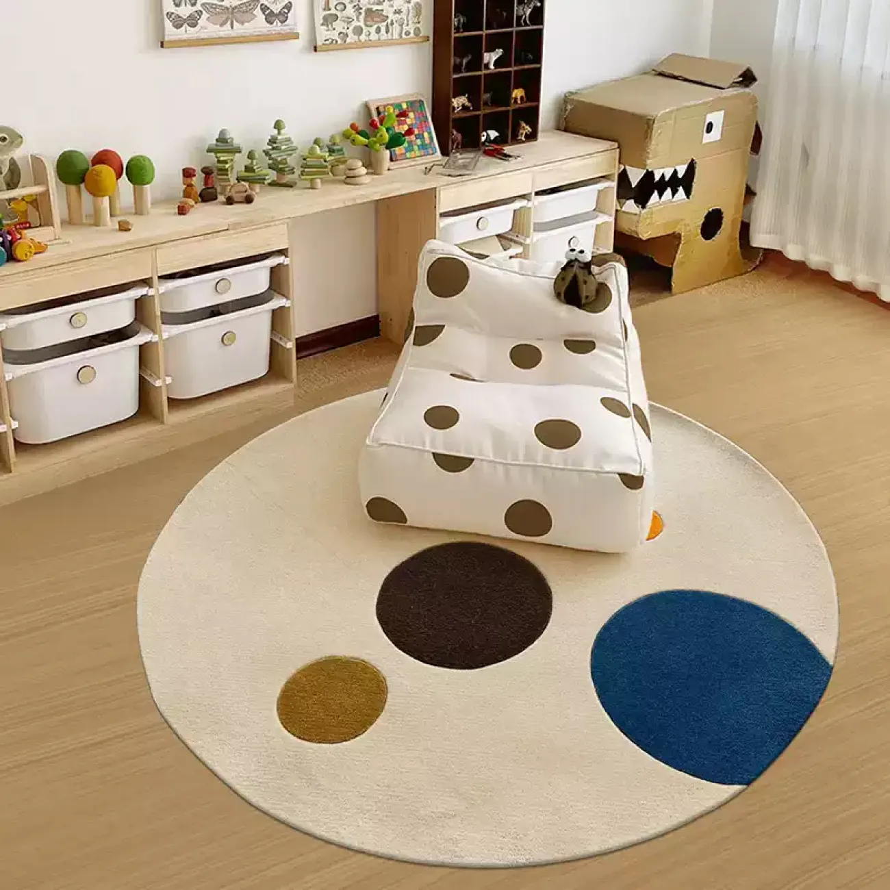 Круглый ковёр  ART Design ручной работы из шерсти KV39230-32