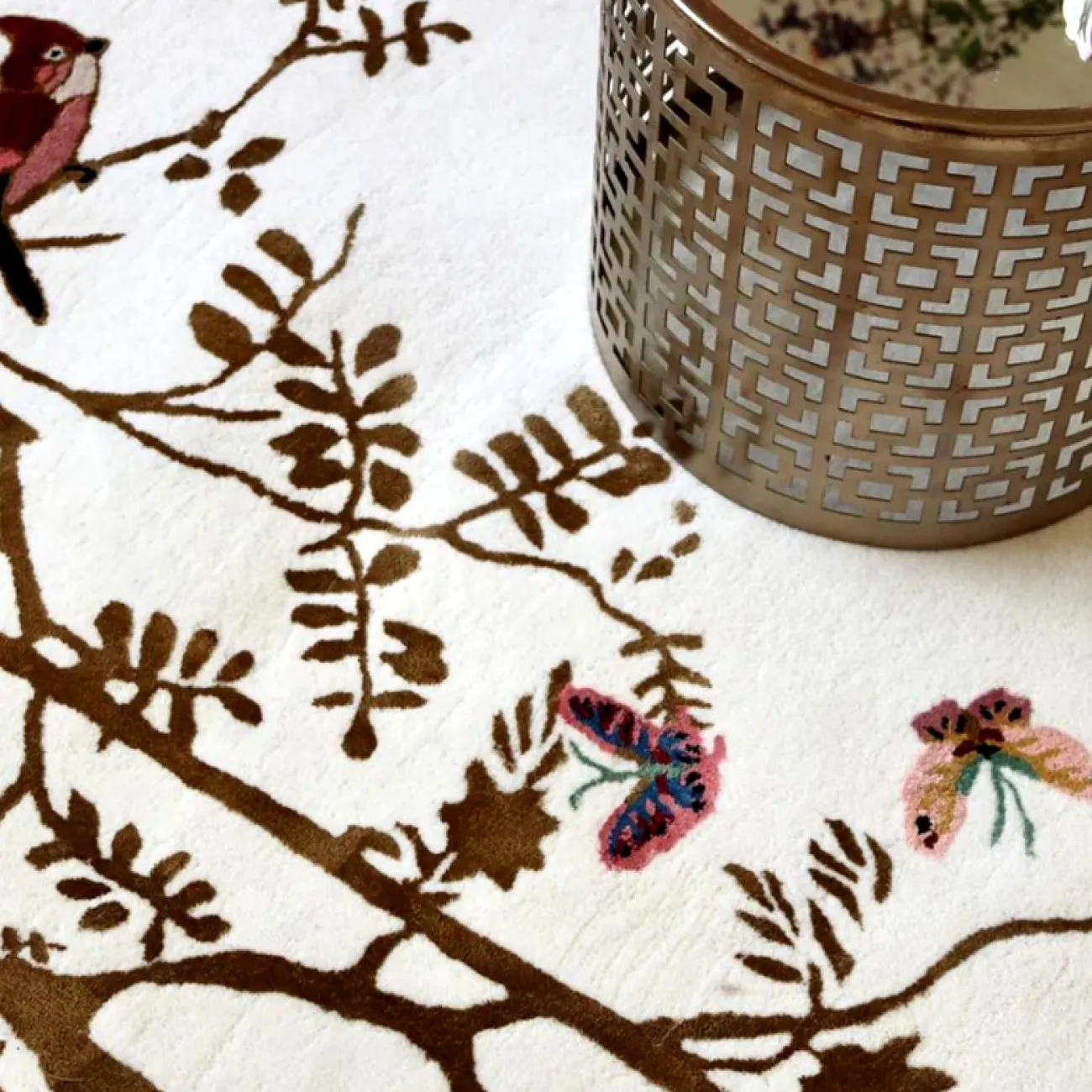 Элегантный ковёр "Птицы" ART Design  ручной работы из шерсти и шёлка KV39232-32