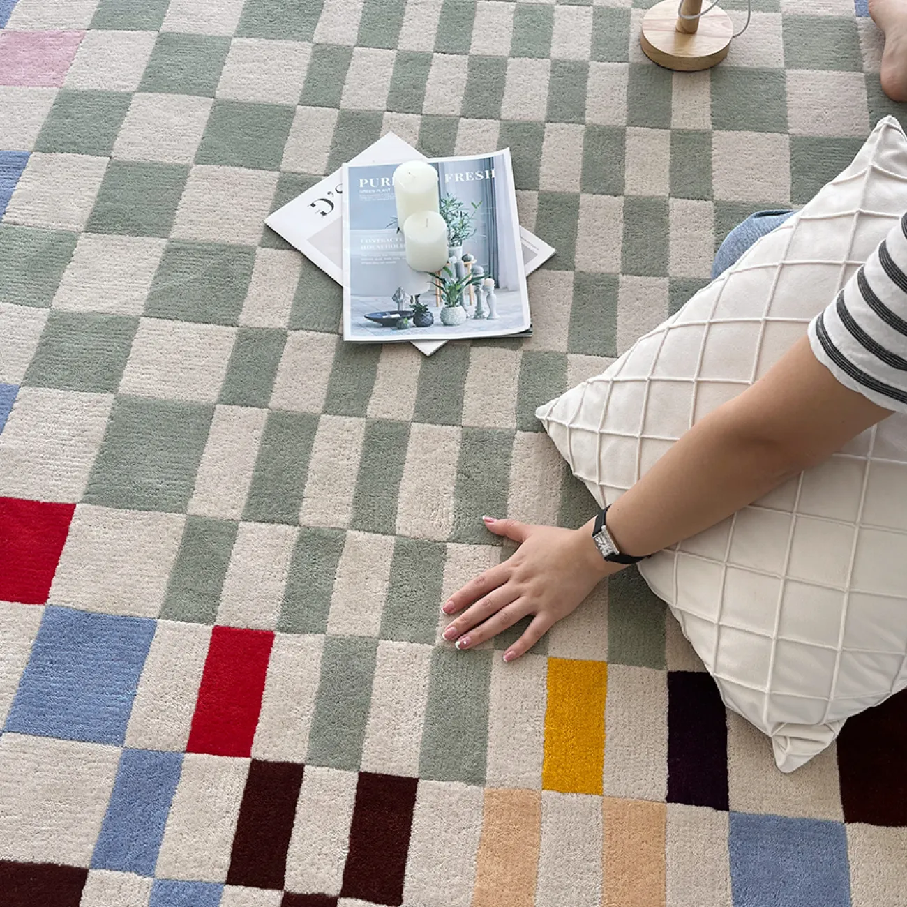 Тёплый ковёр ART Design ручной работы из шерсти KV39234-32